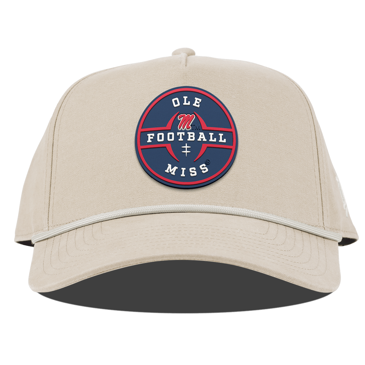 University of Mississippi "Ole Miss Football Legacy" Curved Canvas 5 Panel Rope Beige University of Mississippi "Ole Miss Football Legacy" Curved Canvas 5 Panel Rope Beige