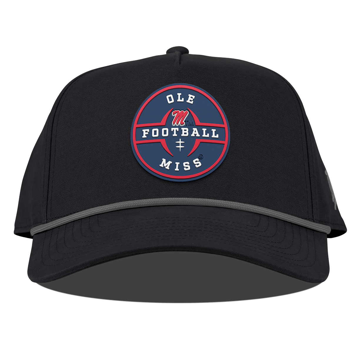 University of Mississippi "Ole Miss Football Legacy" Curved Canvas 5 Panel Rope Vintage Black University of Mississippi "Ole Miss Football Legacy" Curved Canvas 5 Panel Rope Vintage Black