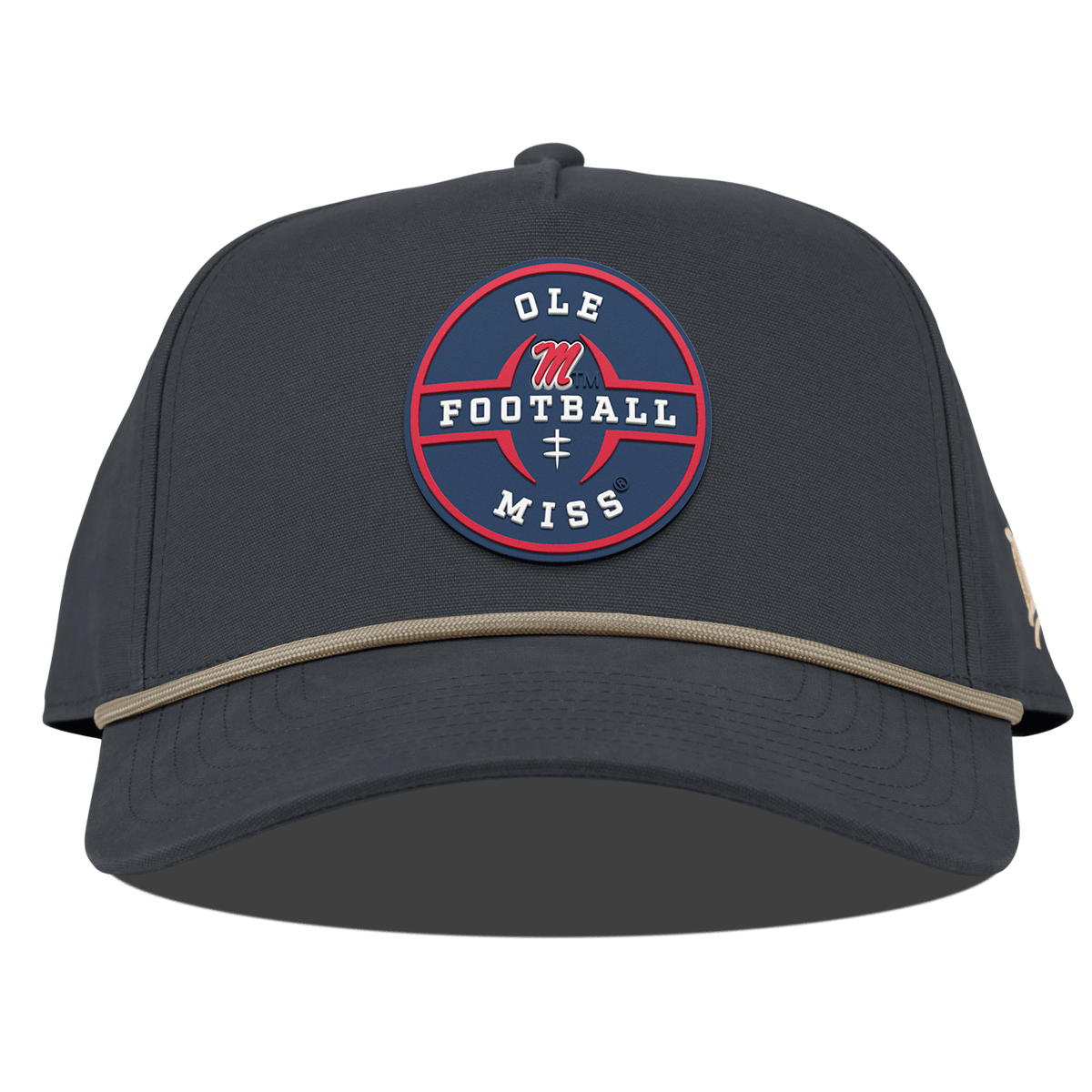 University of Mississippi "Ole Miss Football Legacy" Curved Canvas 5 Panel Rope Vintage Navy University of Mississippi "Ole Miss Football Legacy" Curved Canvas 5 Panel Rope Vintage Navy