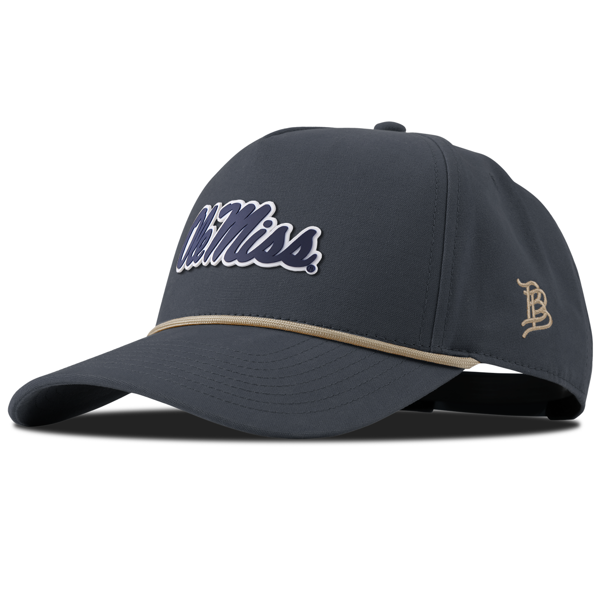 University of Mississippi "Ole Miss Navy Script" Canvas 5 Panel Rope Vintage Navy