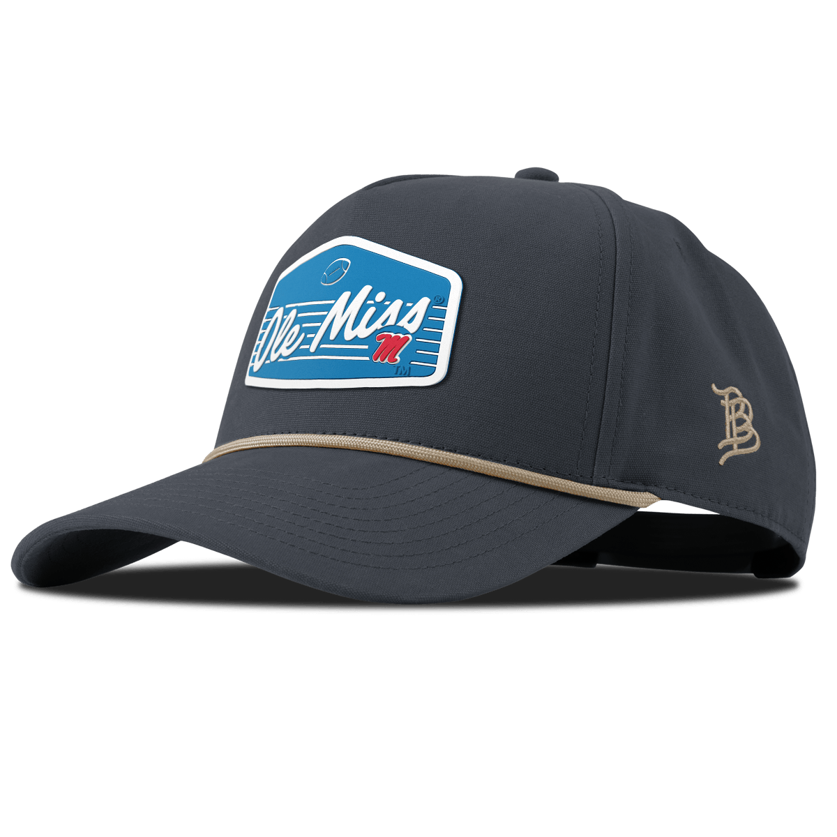 University of Mississippi "Rebel Football" Curved Canvas 5 Panel Rope Vintage Navy