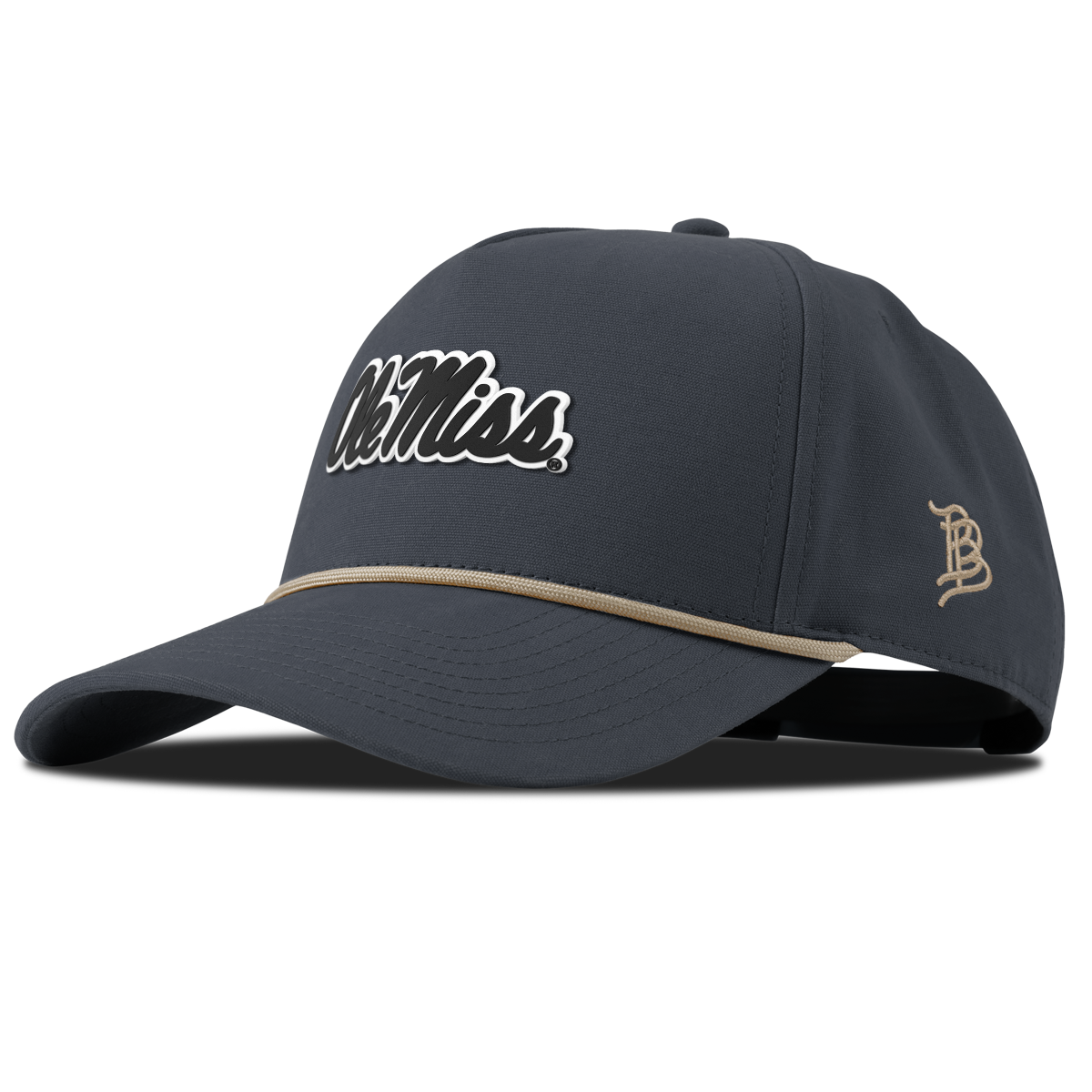 University of Mississippi "Vintage Ole Miss Team Logo" Curved Canvas 5 Panel Rope Vintage Navy University of Mississippi "Vintage Ole Miss Team Logo" Curved Canvas 5 Panel Rope Vintage Navy