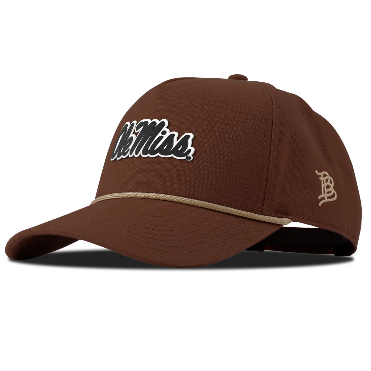 University of Mississippi "Vintage Ole Miss Team Logo" Curved Canvas 5 Panel Rope Vintage Rust University of Mississippi "Vintage Ole Miss Team Logo" Curved Canvas 5 Panel Rope Vintage Rust