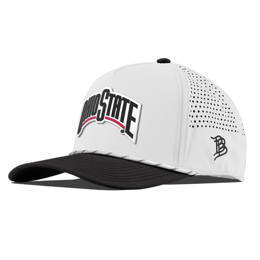 Ohio State University "Vintage Ohio State Block" Curved 5 Panel Rope White/Black