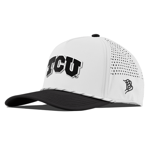 Texas Christian University "Vintage TCU Block" Curved 5 Panel Rope White/Black