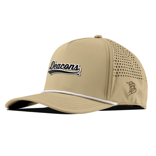 Wake Forest University "Vintage Deacons Script" Curved 5 Panel Rope Desert