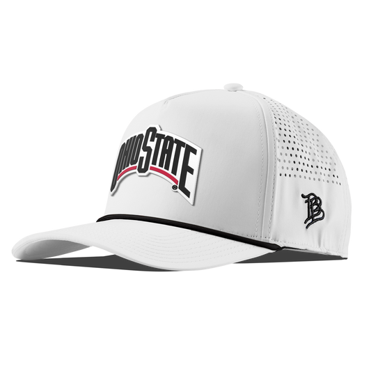 Ohio State University "Vintage Ohio State Block" Curved 5 Panel Rope White