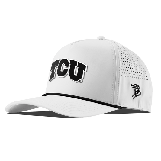 Texas Christian University "Vintage TCU Block" Curved 5 Panel Rope White