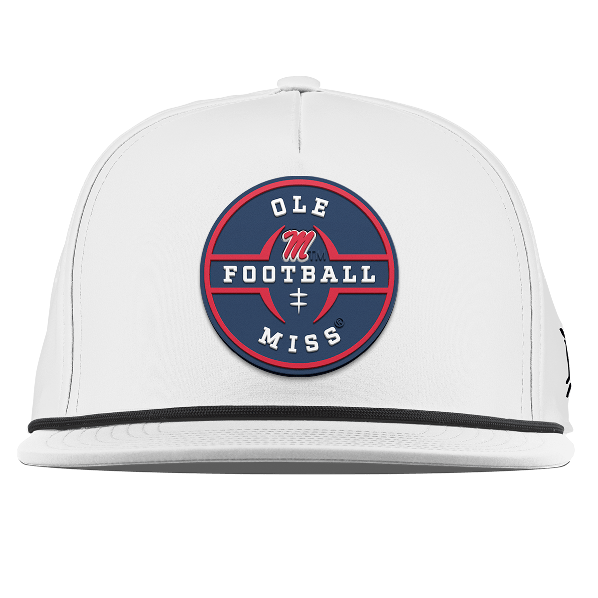 University of Mississippi "Ole Miss Football Legacy" Flat 5 Panel Rope White University of Mississippi "Ole Miss Football Legacy" Flat 5 Panel Rope White