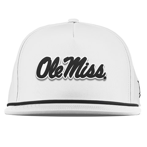 University of Mississippi "Vintage Ole Miss Team Logo" Flat 5 Panel Rope White University of Mississippi "Vintage Ole Miss Team Logo" Flat 5 Panel Rope White