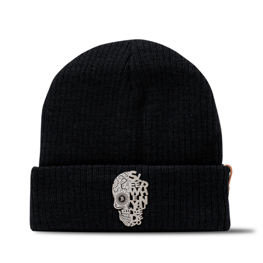 Sleep When You're Dead Skull Essential Beanie Black