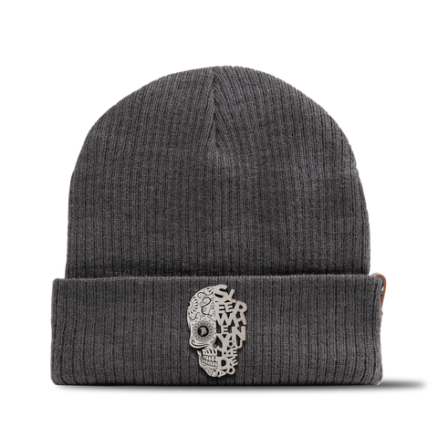 Sleep When You're Dead Skull Essential Beanie Charcoal