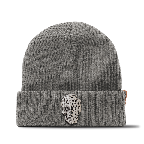 Sleep When You're Dead Skull Essential Beanie Gray