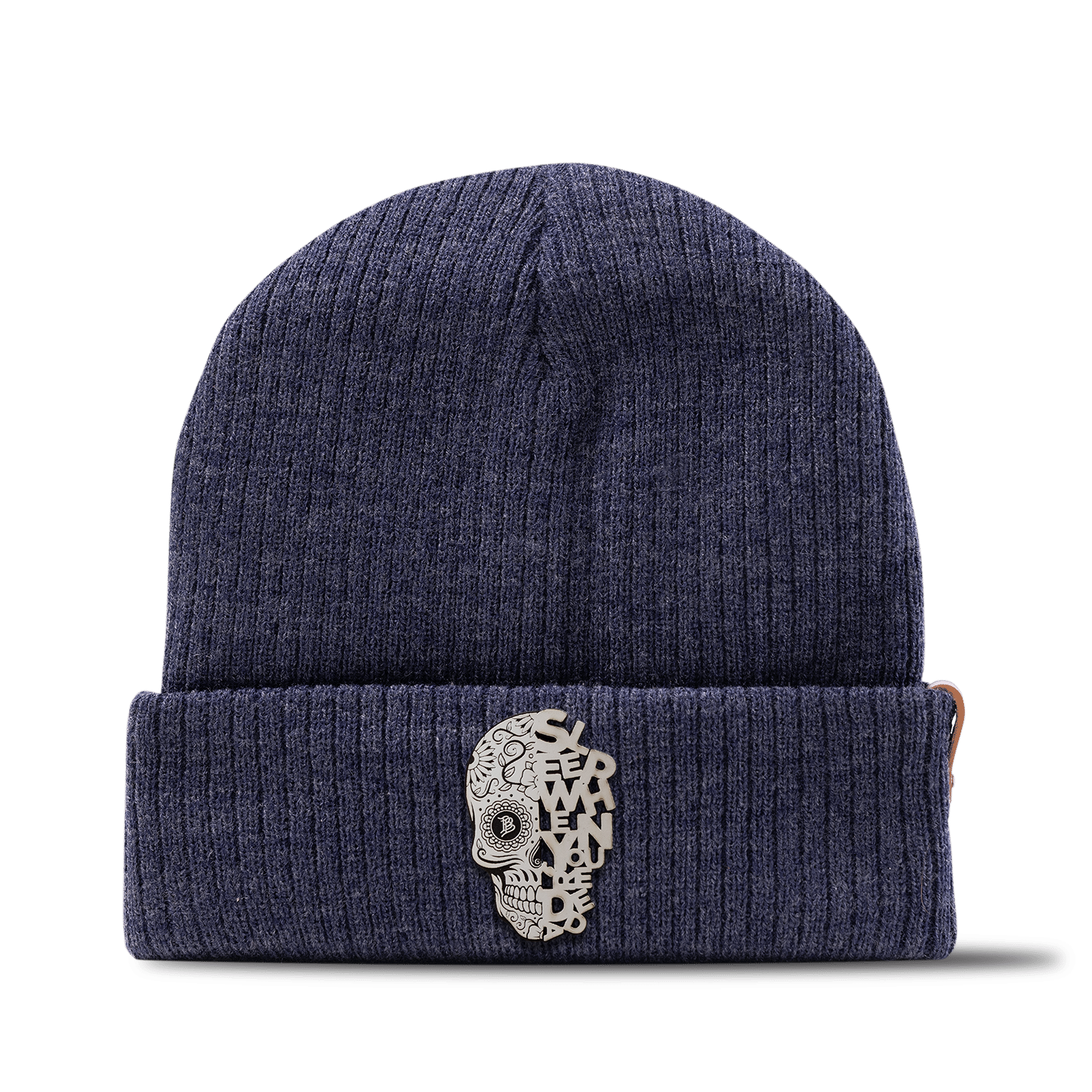 Sleep When You're Dead Skull Essential Beanie Navy