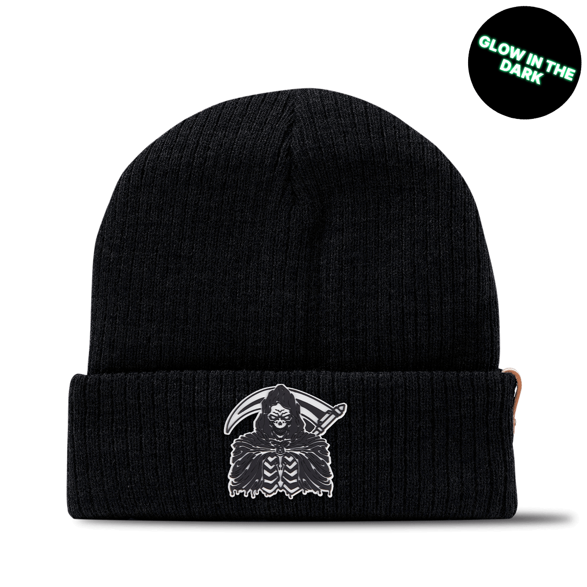Grim Reaper Glow Essential Beanie Black