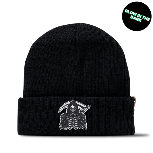 Grim Reaper Glow Essential Beanie Black