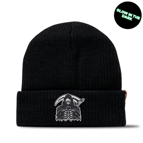Grim Reaper Glow Essential Beanie Black