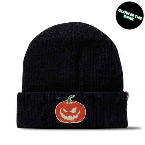 Jack-O-Lantern Glow Essential Beanie Black