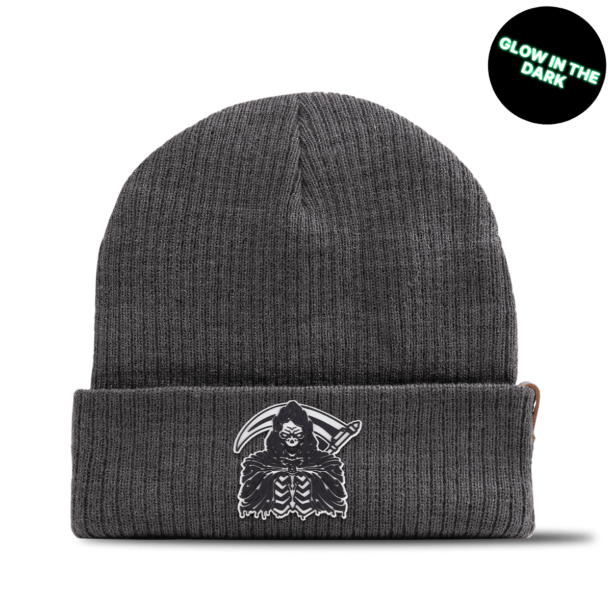 Grim Reaper Glow Essential Beanie Charcoal
