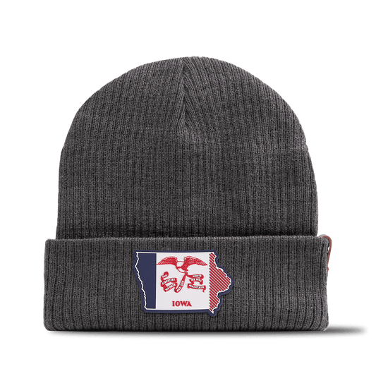 Iowa Patriot Series Essential Beanie Charcoal 