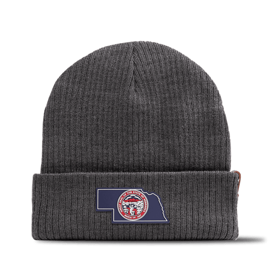 Nebraska Patriot Series Essential Beanie Charcoal 