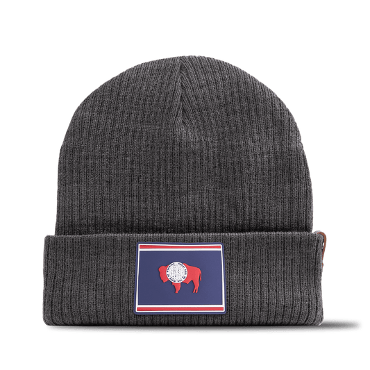 Wyoming Patriot Series Essential Beanie Charcoal 