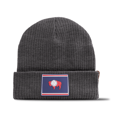 Wyoming Patriot Series Essential Beanie Charcoal 