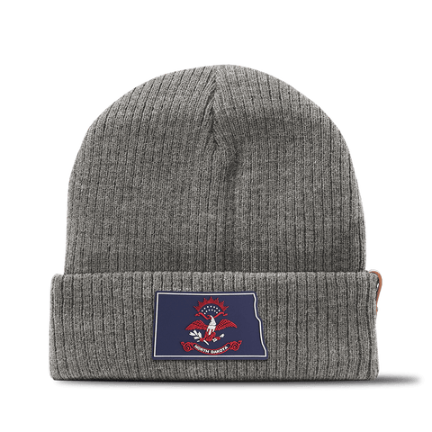 North Dakota Patriot Series Essential Beanie Gray