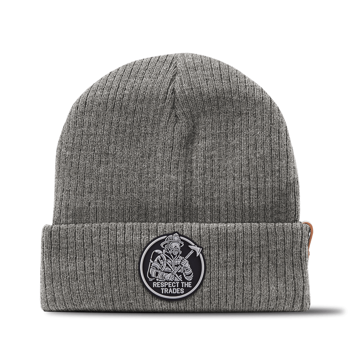 Respect The Trades Firefighter Essential Beanie Heather Gray