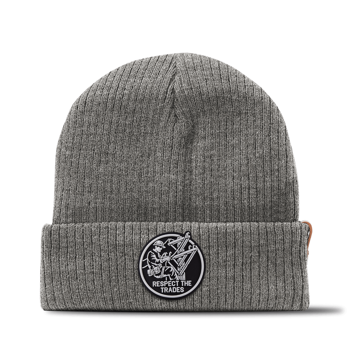 Respect The Trades Lineman Essential Beanie Heather Gray