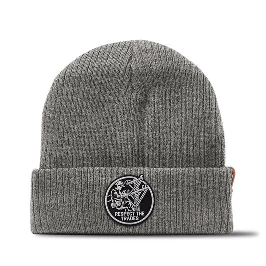 Respect The Trades Lineman Essential Beanie Heather Gray