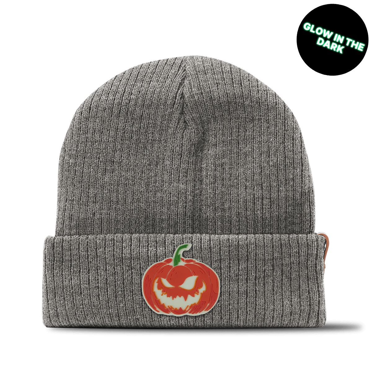 Jack-O-Lantern Glow Essential Beanie Heather Gray