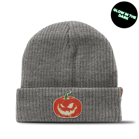 Jack-O-Lantern Glow Essential Beanie Heather Gray
