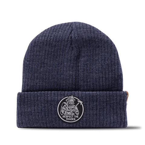 Respect The Trades Firefighter Essential Beanie Navy