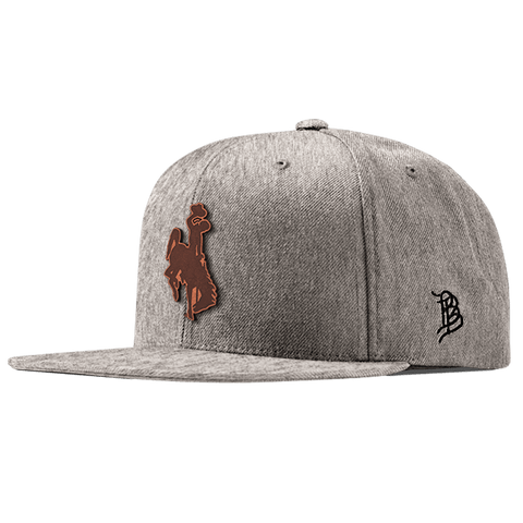 Wyoming Cowboy Classic Snapback Dark Logo Heather Gray