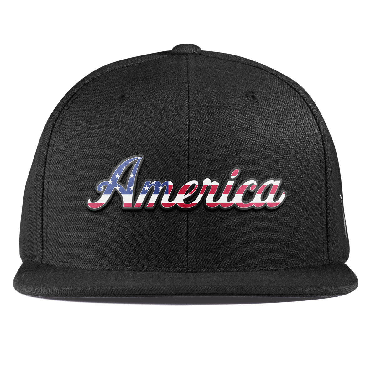 America Essential Flat Snapback Black