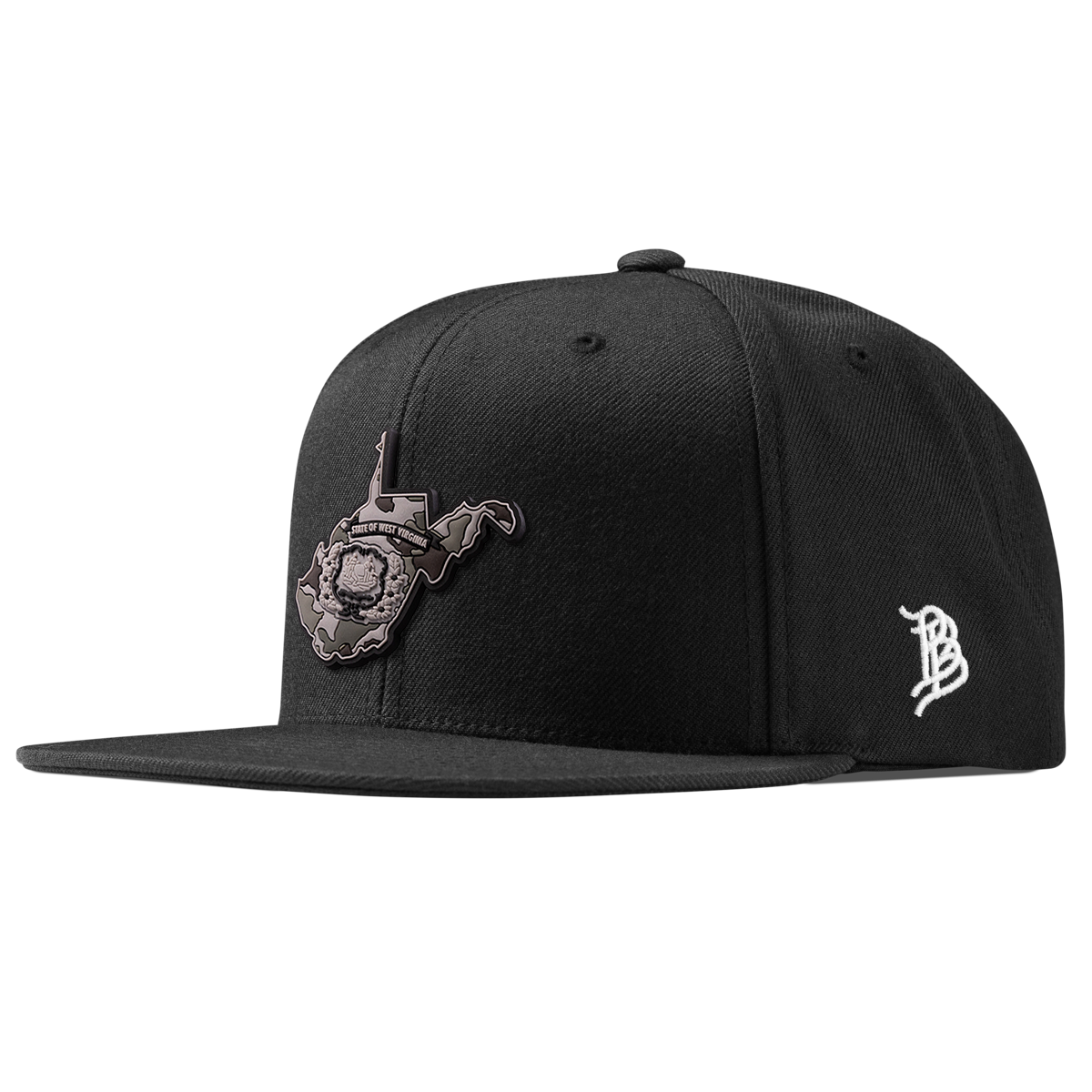 West Virginia Camo Classic Snapback Black