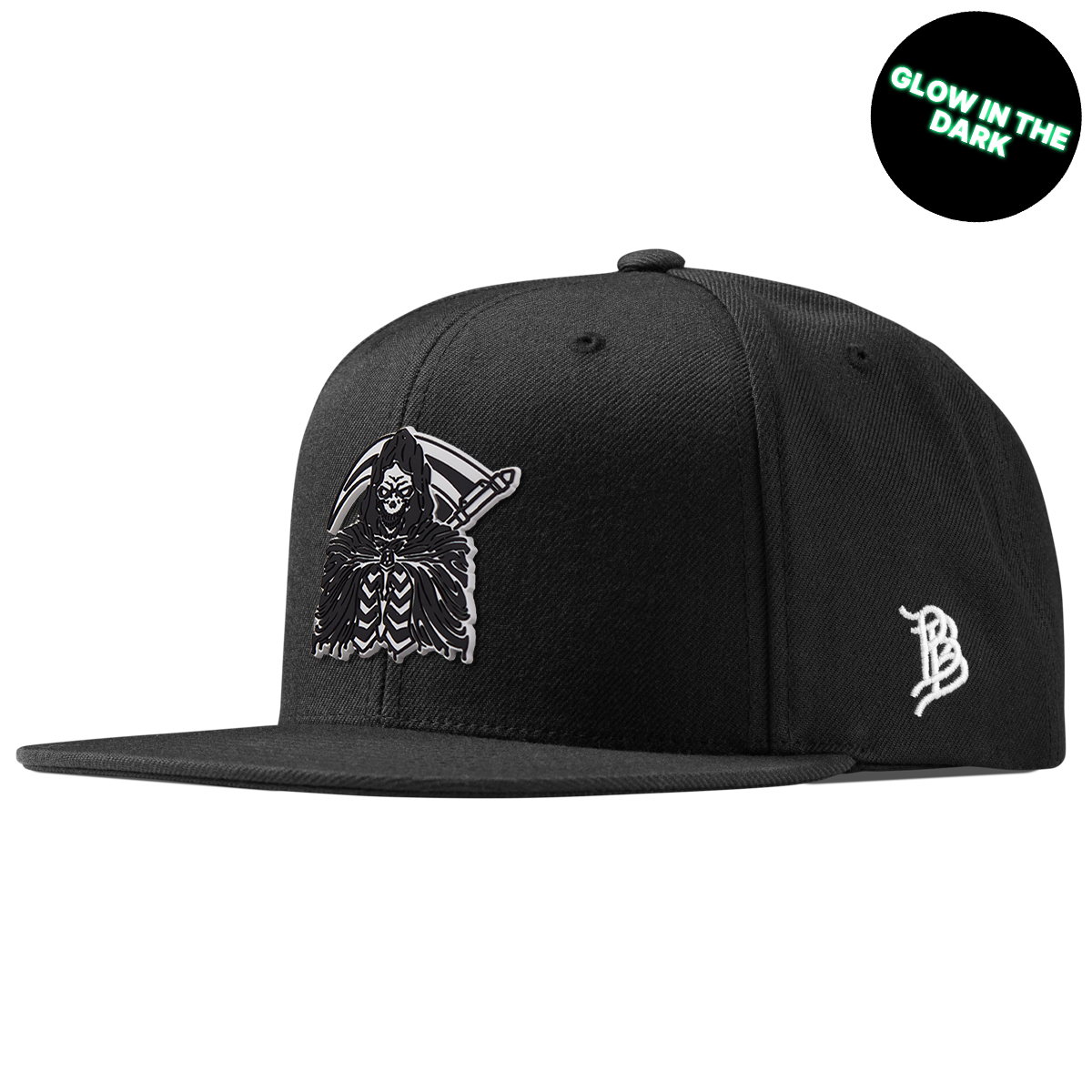Grim Reaper Glow Classic Snapback Black