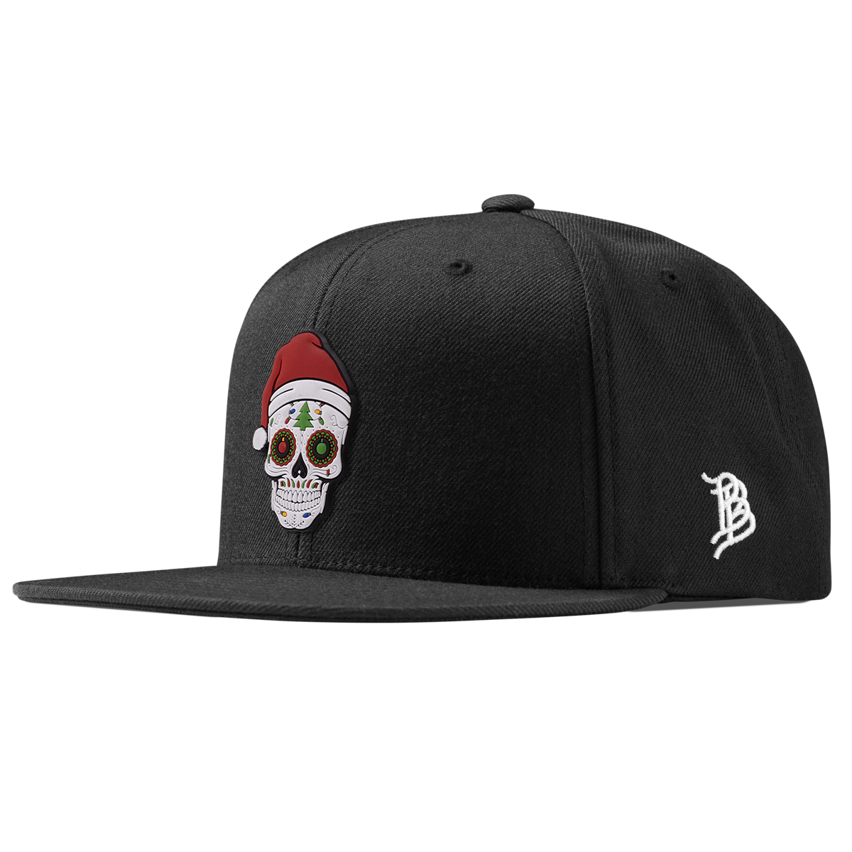 Oversized Santa Skull PVC Classic Snapback Black