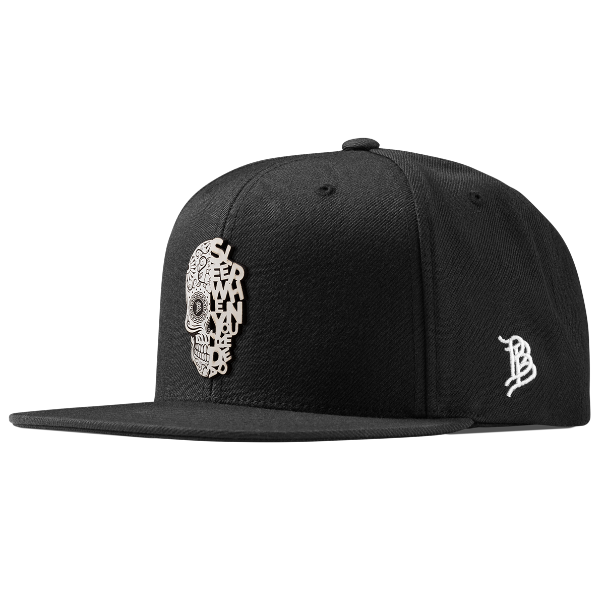 Sleep When You're Dead Skull Classic Snapback Black