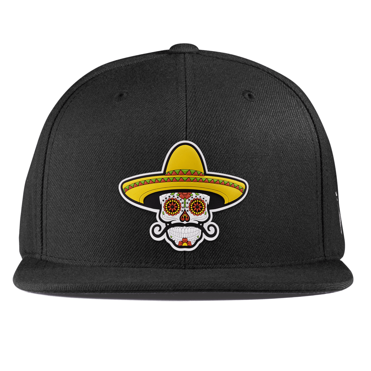 Sombrero Skull PVC Essential Flat Snapback Black