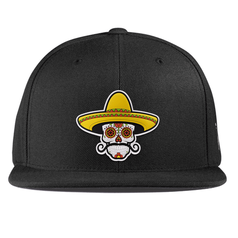 Sombrero Skull PVC Essential Flat Snapback Black