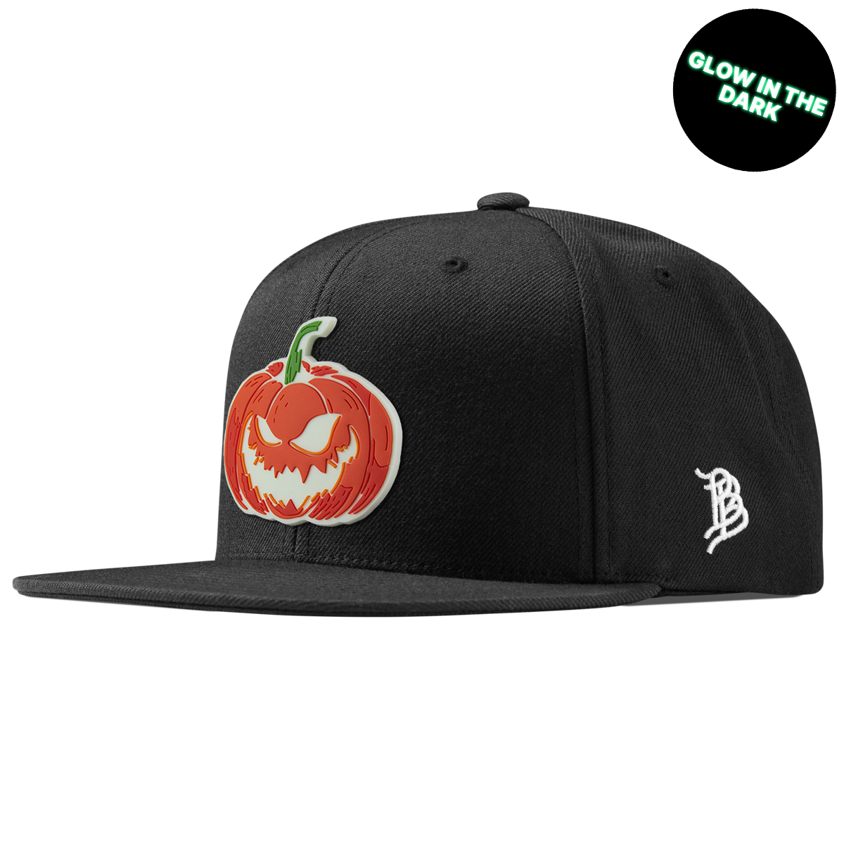Jack-O-Lantern Glow Classic Snapback Black