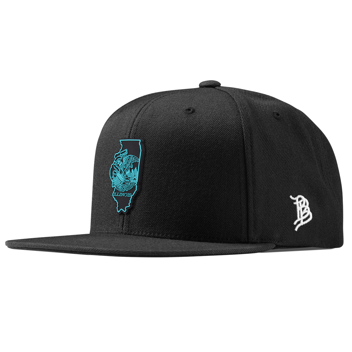 Illinois Turquoise Classic Snapback Black