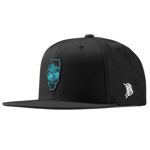 Illinois Turquoise Classic Snapback Black