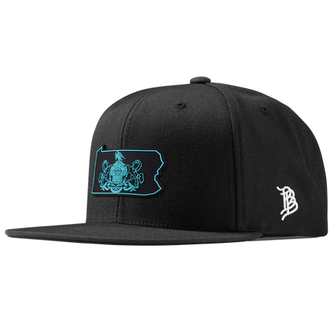 Pennsylvania Turquoise Classic Snapback Black