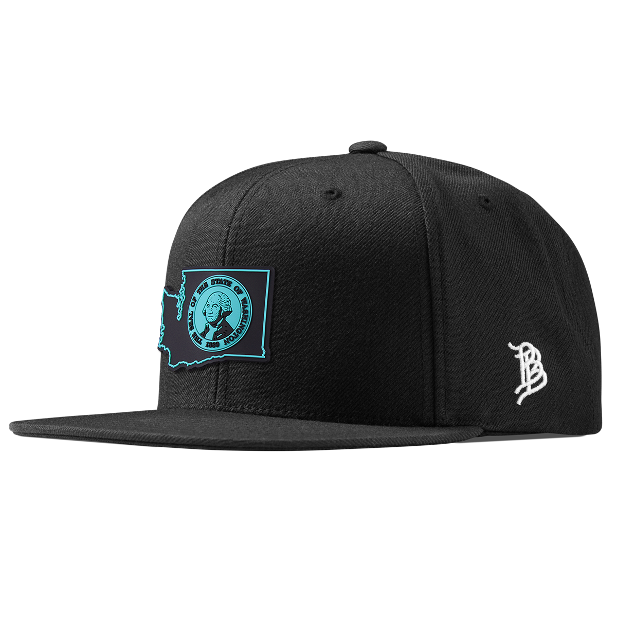 Washington Turquoise Classic Snapback Black