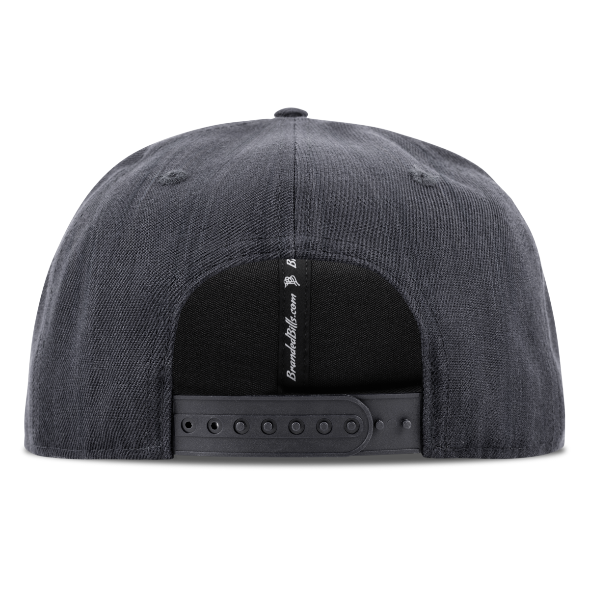 BB Baseball Cutout PVC Classic Snapback Back Charcoal