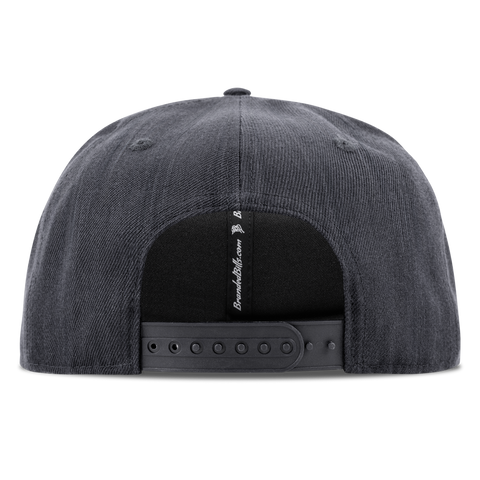 Santa Skull PVC Classic Snapback Back Charcoal