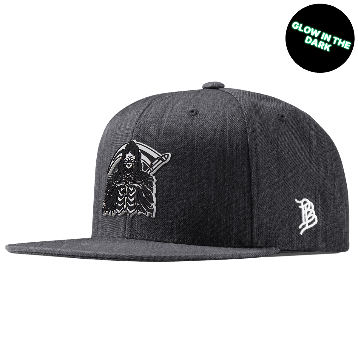 Grim Reaper Glow Classic Snapback Charcoal